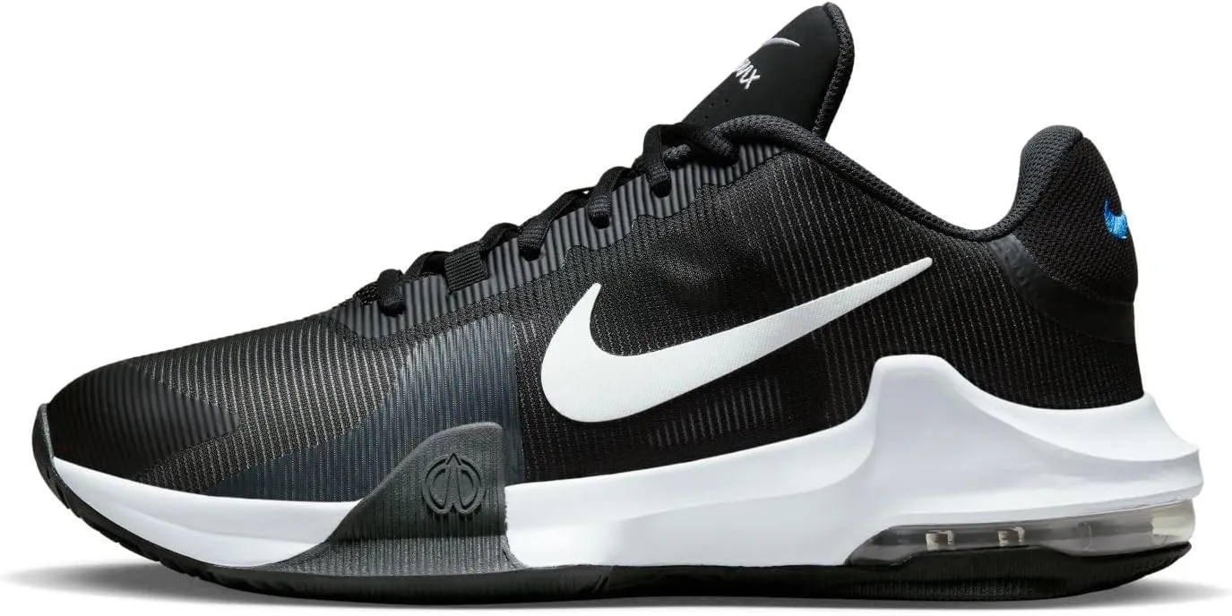Nike Men's Low-Top Sneakers, Black White Anthracite Racer Blue, 11