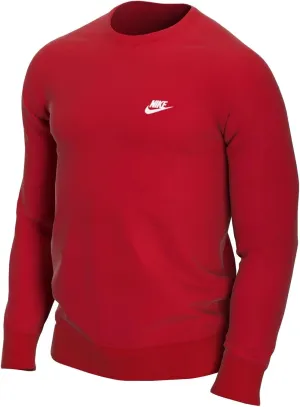 Nike Men's NSW Club Crew, University Red/White, Medium