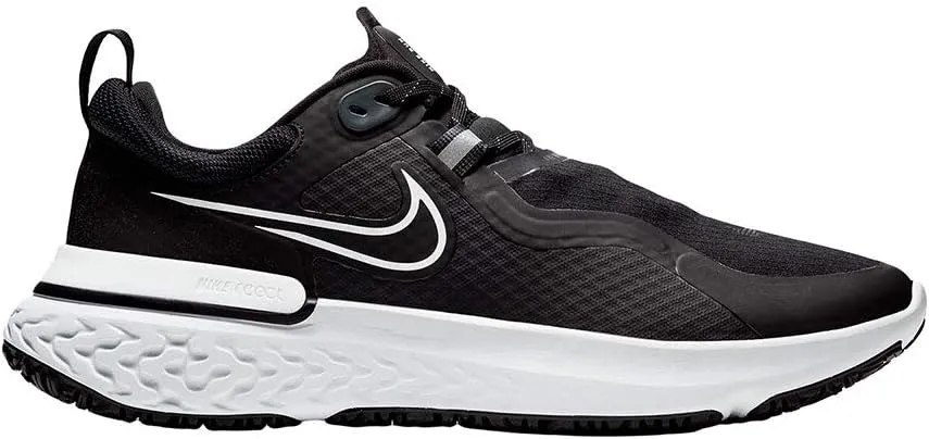 Nike React Miler Shield Mens Running Trainers CQ7888 Sneakers Shoes (UK 10 US 11 EU 45, Black White Pure Platinum 002)