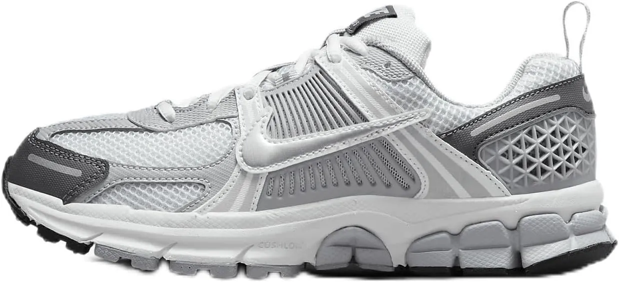 Nike Vomero 5 Big Kids' Shoes (HF6998-002, Pure Platinum/Summit White/Dark Grey/Metallic Silver) Size 6