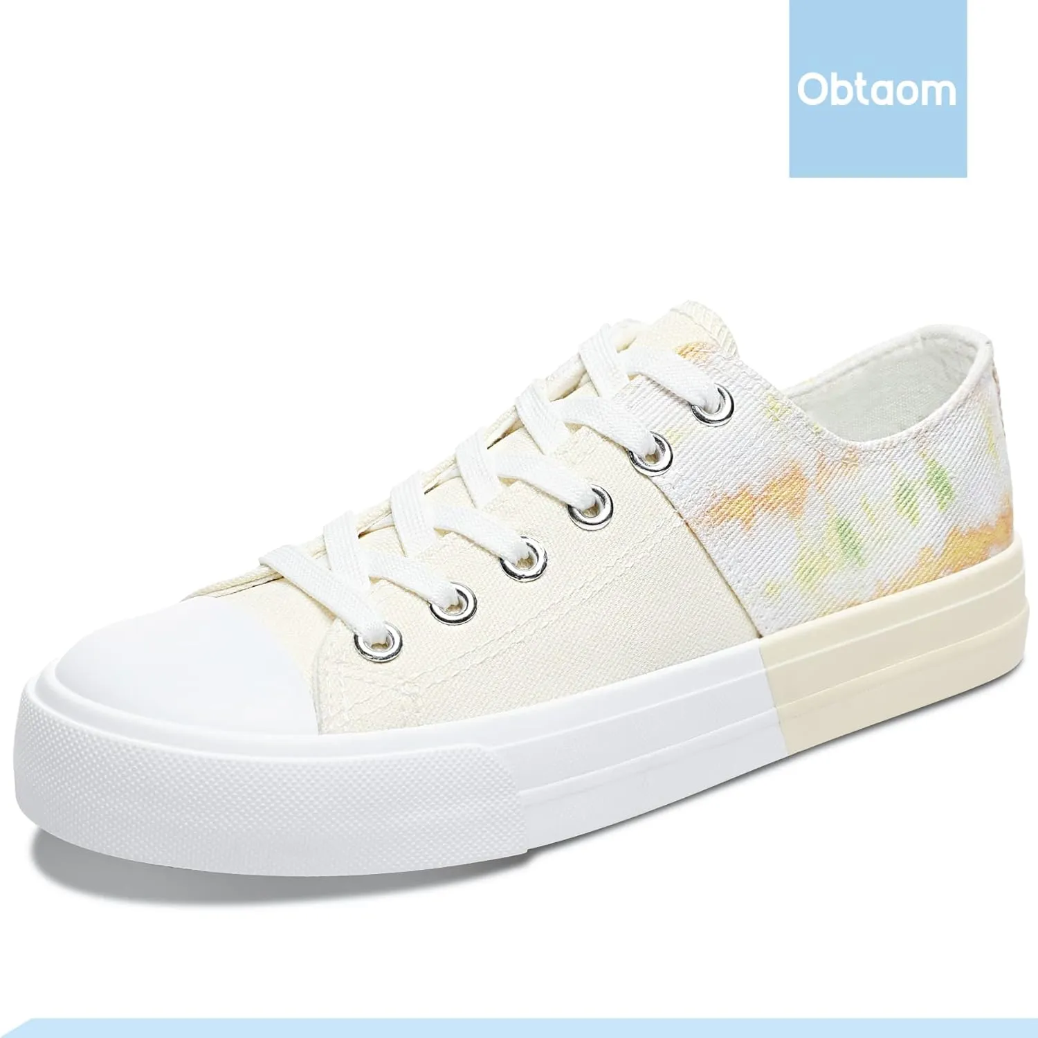 Obtaom Unisex Canvas Shoes Low Top Fashion Sneakers Slip on Walking Shoe