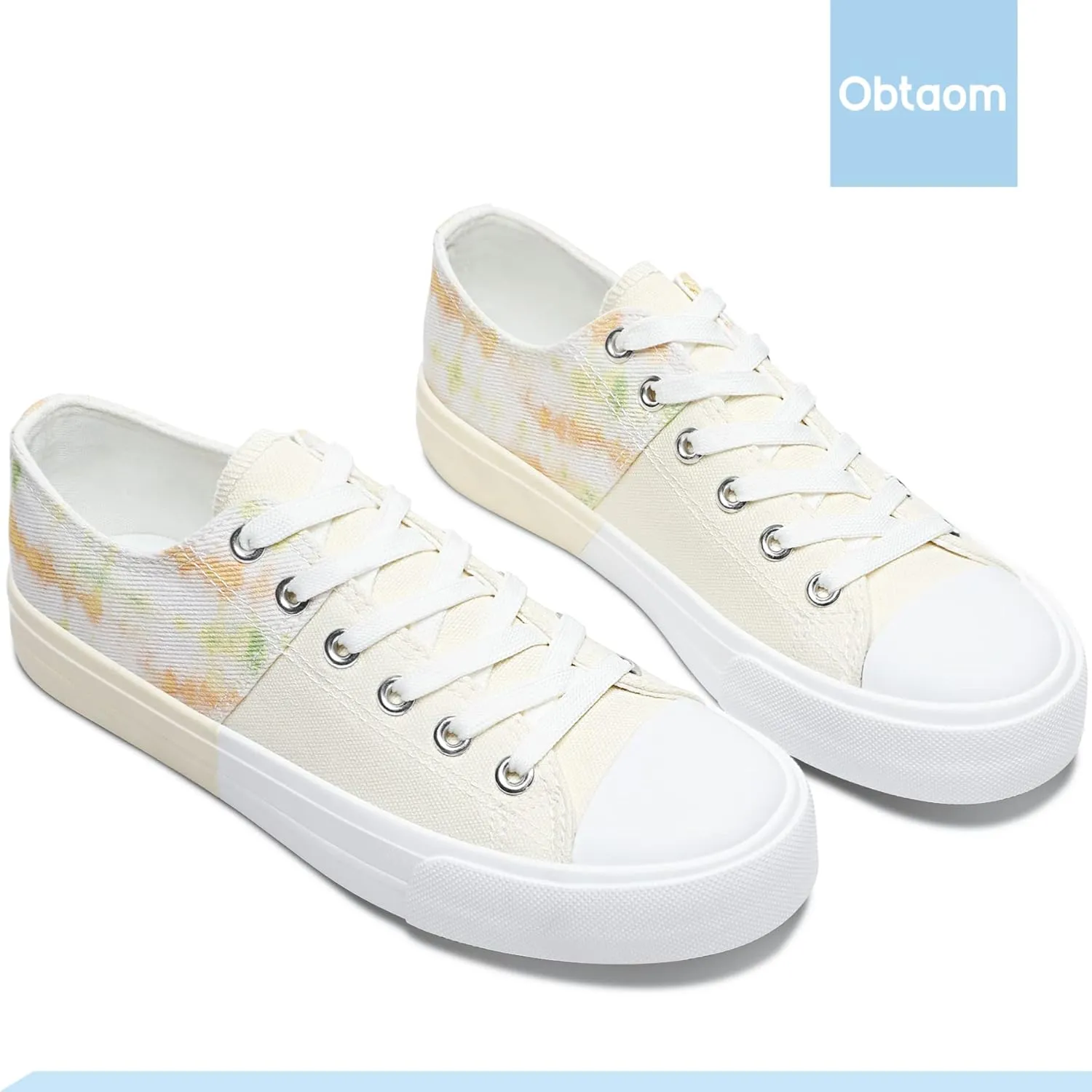 Obtaom Unisex Canvas Shoes Low Top Fashion Sneakers Slip on Walking Shoe