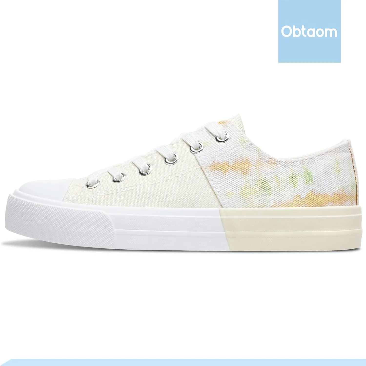 Obtaom Unisex Canvas Shoes Low Top Fashion Sneakers Slip on Walking Shoe