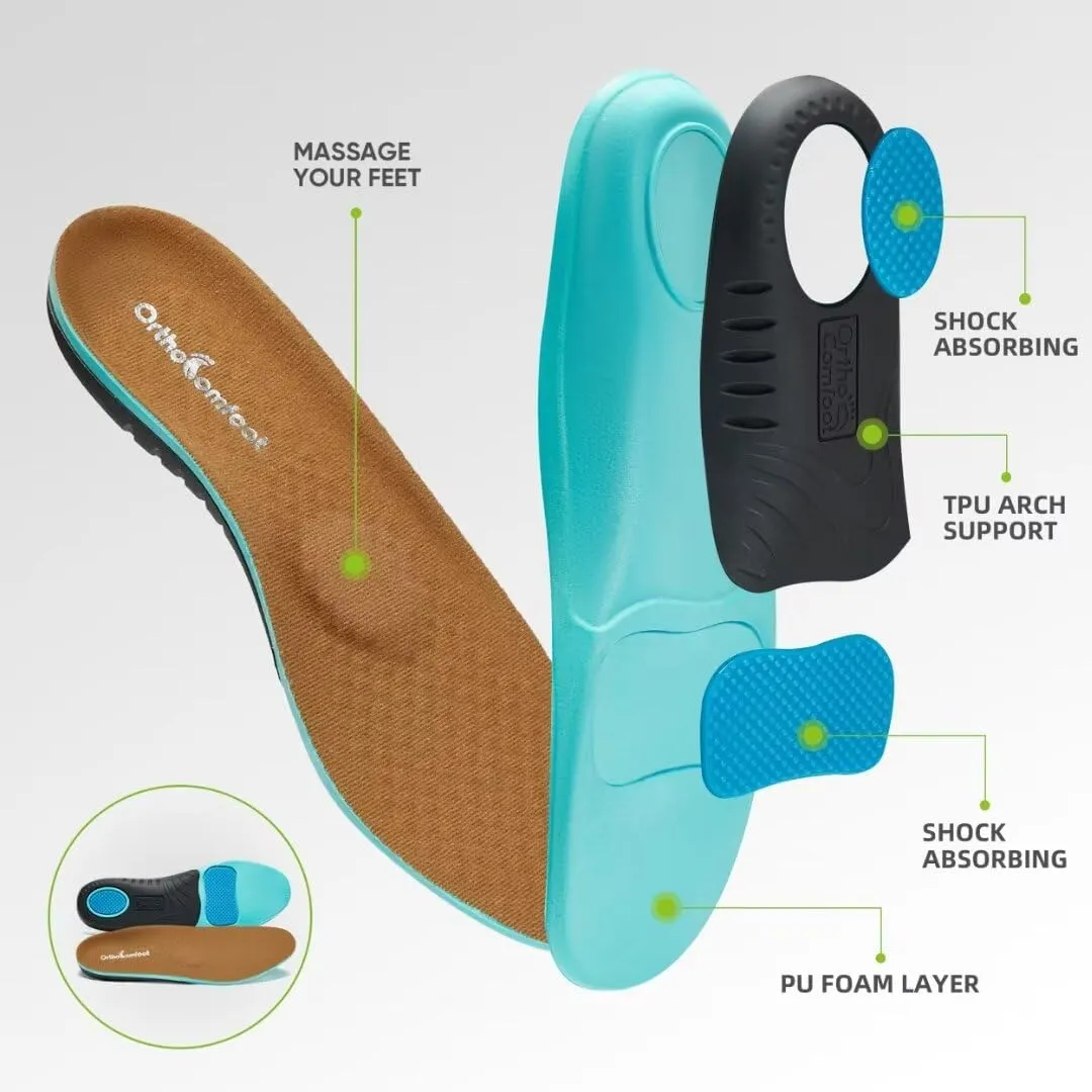 OrthoComfoot Men's Orthopedic Slip-On Loafers Walking Shoes: Casual Arch Support Loafers for Plantar Fasciitis, Comfortable Orthotic Dress Shoes for Foot and Heel Pain Relief