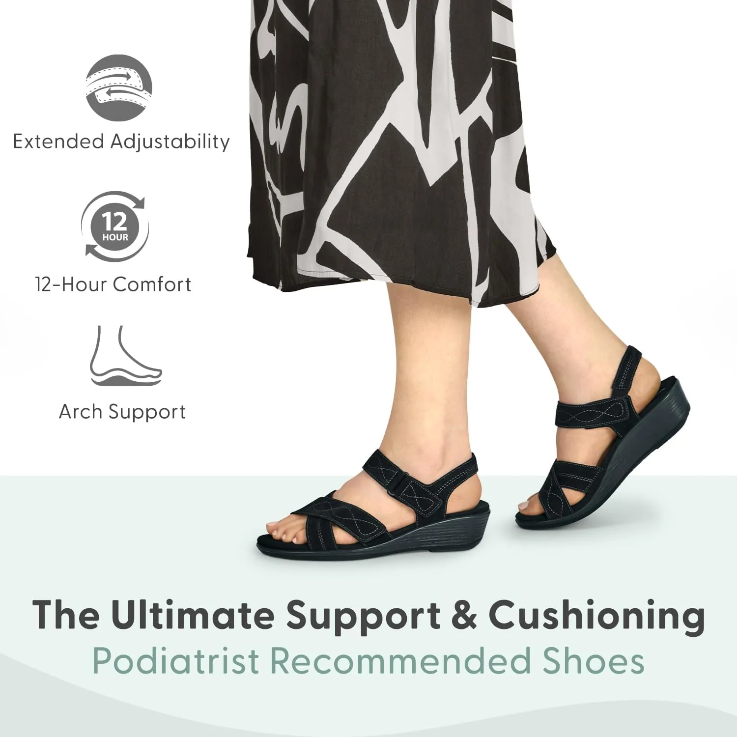 Orthofeet Women's Orthopedic Leather Holly Sandals