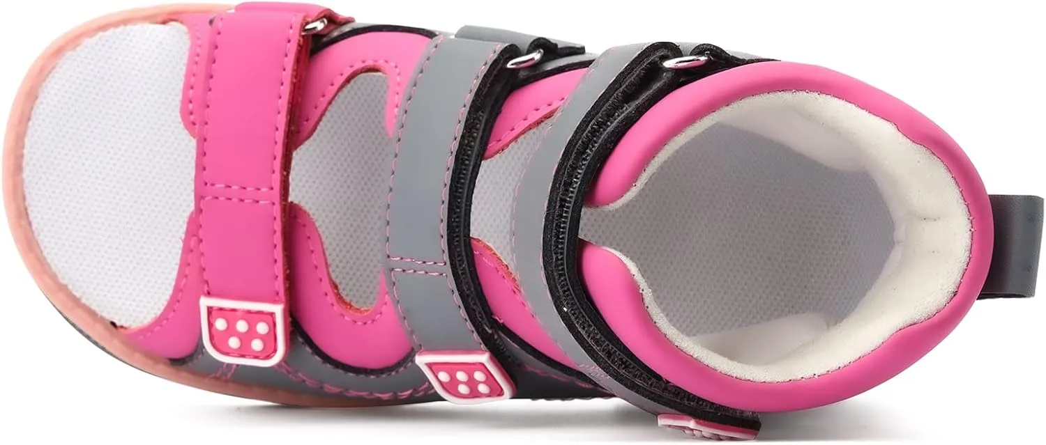 Orthopedic Corrective Sandals for Kids,Children Summer High Top Shoes for Girls and Boys with Arch and Ankle Support,Anti-slip Flat Soles