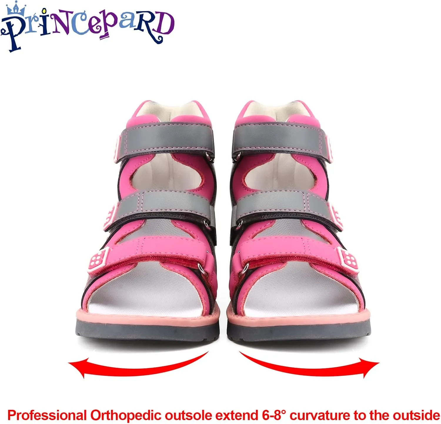 Orthopedic Corrective Sandals for Kids,Children Summer High Top Shoes for Girls and Boys with Arch and Ankle Support,Anti-slip Flat Soles