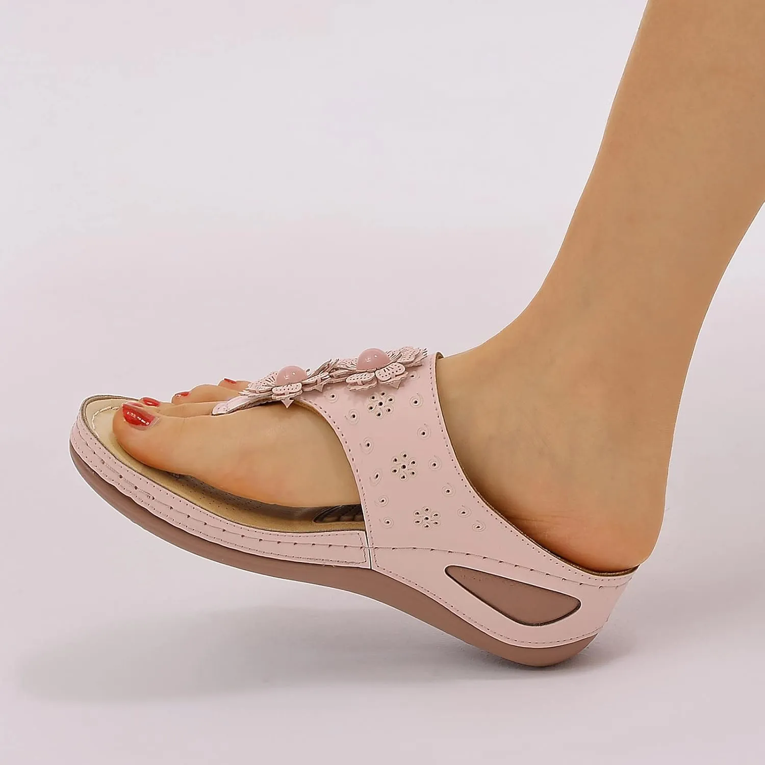Orthotic Sandals for Women Adjustable Strap Arch Support Recovery Footwear Comfortable Walking Slides Plantar Fasciitis Relief Summer Outdoor