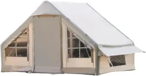 Outdoor Camping Tent Portable Automatic Pop-up No-Pitch Sun Pesistant Rainproof Camping Tent Inflatable Tent 4-8p Park Beach (4 8p Khaki Tent)