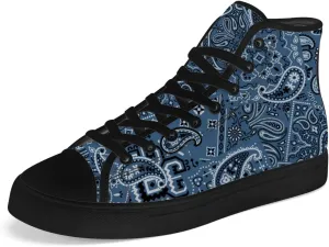 Paisley High Top Canvas Shoes for Men Women High Top Sneakers Lace Up Casual Shoes Gifts for Dad Mom