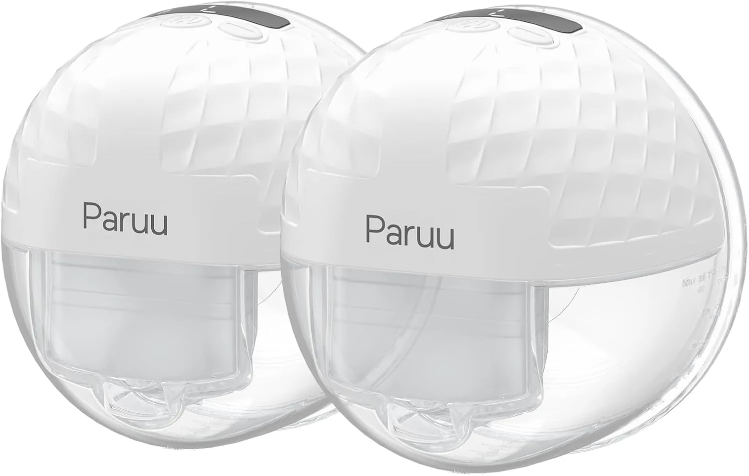 Paruu P10 Hands Free Breast Pump Wearable, 338mmHg Strong Suction, Low Noise, 4 Modes & 9 Levels, Electric Breast Pump Portable, Smart Display, 19/21/24/28mm Insert/Flange, 2 Pack (White)