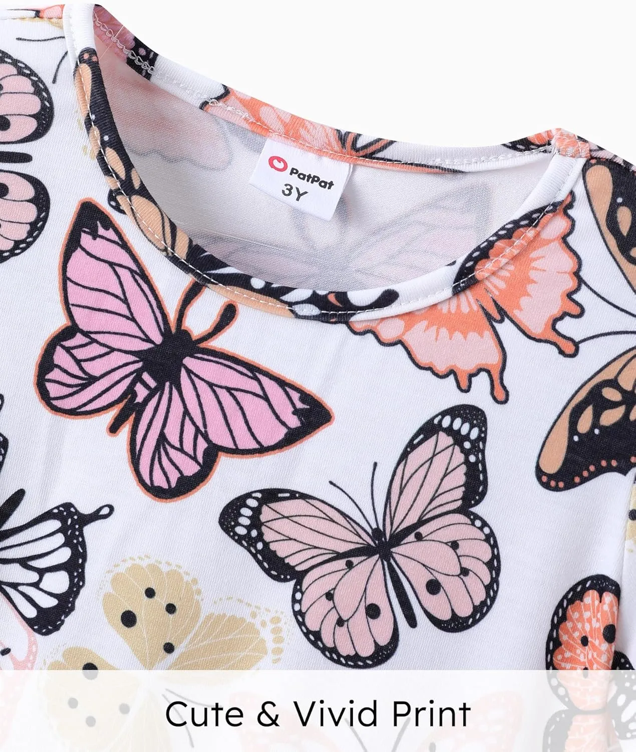 PATPAT Toddler Girl Floral Skater Multipack Dresses 3-Pack Polka Dots Short Sleeve Priness A-line Dress