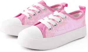 PATPAT Toddler Kid Canvas Sneaker Sparkle Sequins Glitter Shoes Boys and Girls Sneakers Sneakers Shoes