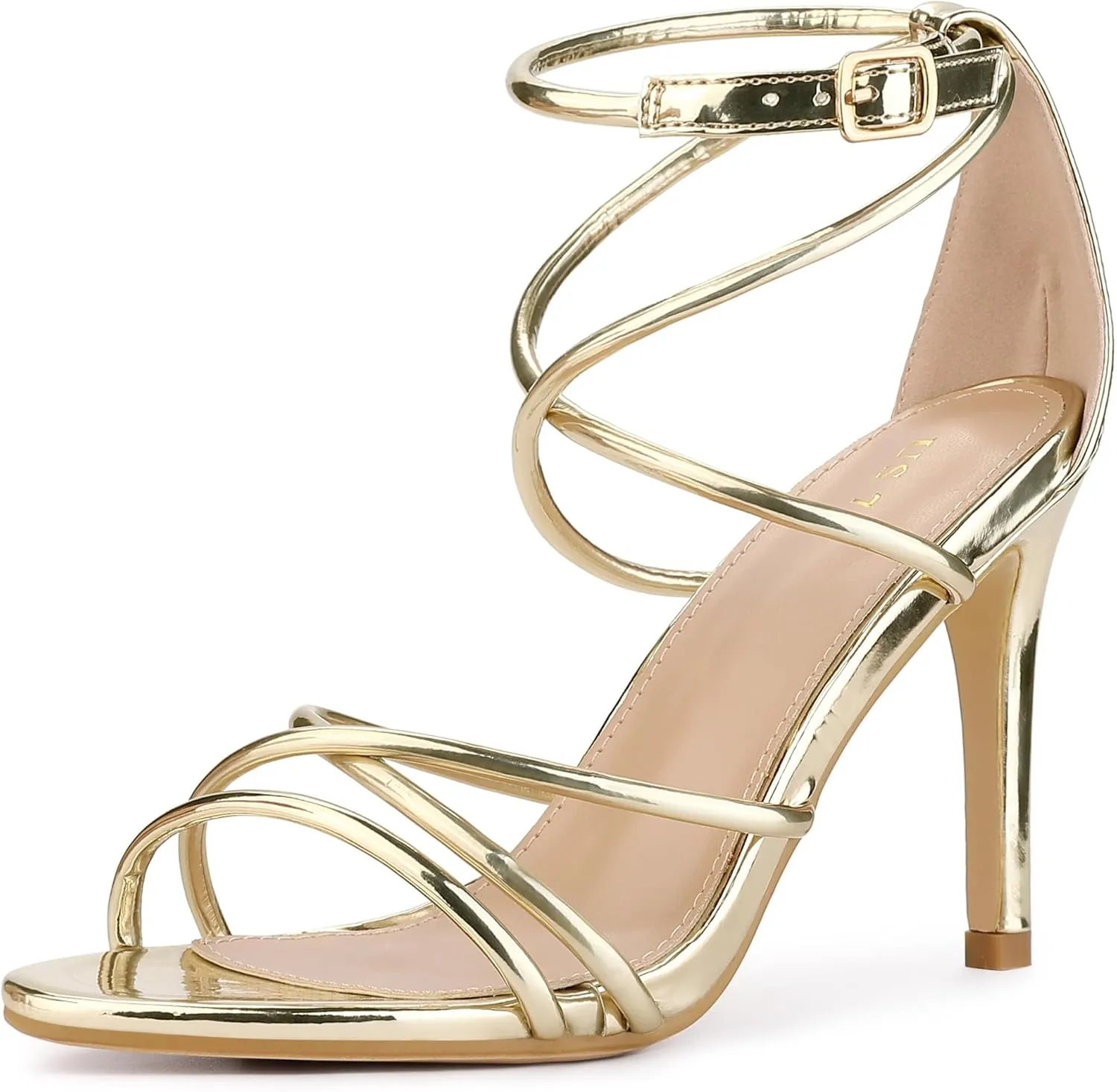 Perphy Crisscross Strappy Open Toe Stiletto Heel Sandals for Women