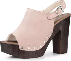 Perphy Slingback Platform Chunky High Heel Sandals for Women