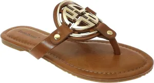 Pierre Dumas Women's Colored Flat Sandals 8.5 Limit-24 by PD New Tan PU 11