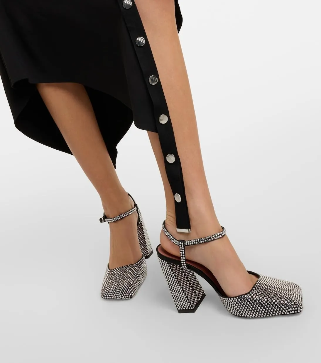 Platform Heels for Women 5.9IN High Heels Open Toe Pumps Buckle Solid Color Chunky Heels Platform Heel Sandals Ankle Strap Womens Party Pumps Wedding Shoes