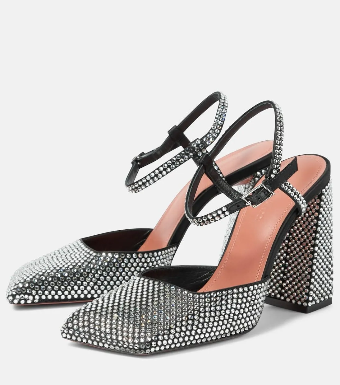 Platform Heels for Women 5.9IN High Heels Open Toe Pumps Buckle Solid Color Chunky Heels Platform Heel Sandals Ankle Strap Womens Party Pumps Wedding Shoes