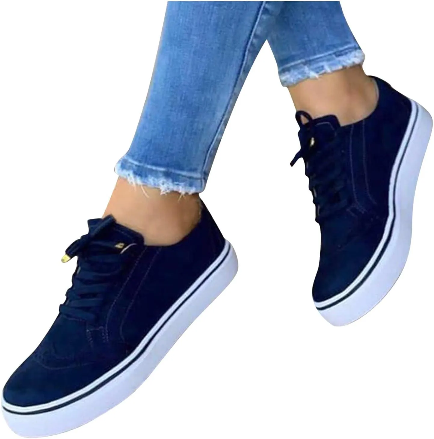 Platform Sneakers for Women Wide Width Slip On Walking Shoes with Arch Support Women Slip On Shoes Wide Feet Women's Fashion Sneakers Red Zapatos Sin Cordones para Mujer Verde Militar