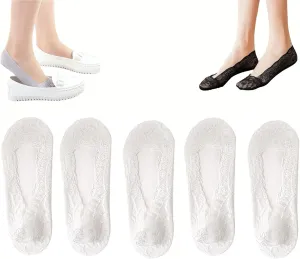 Pleteffect Socks, Mesh Lace No Show Liner Socks for Women, Breathable Non-slip Liner Boat