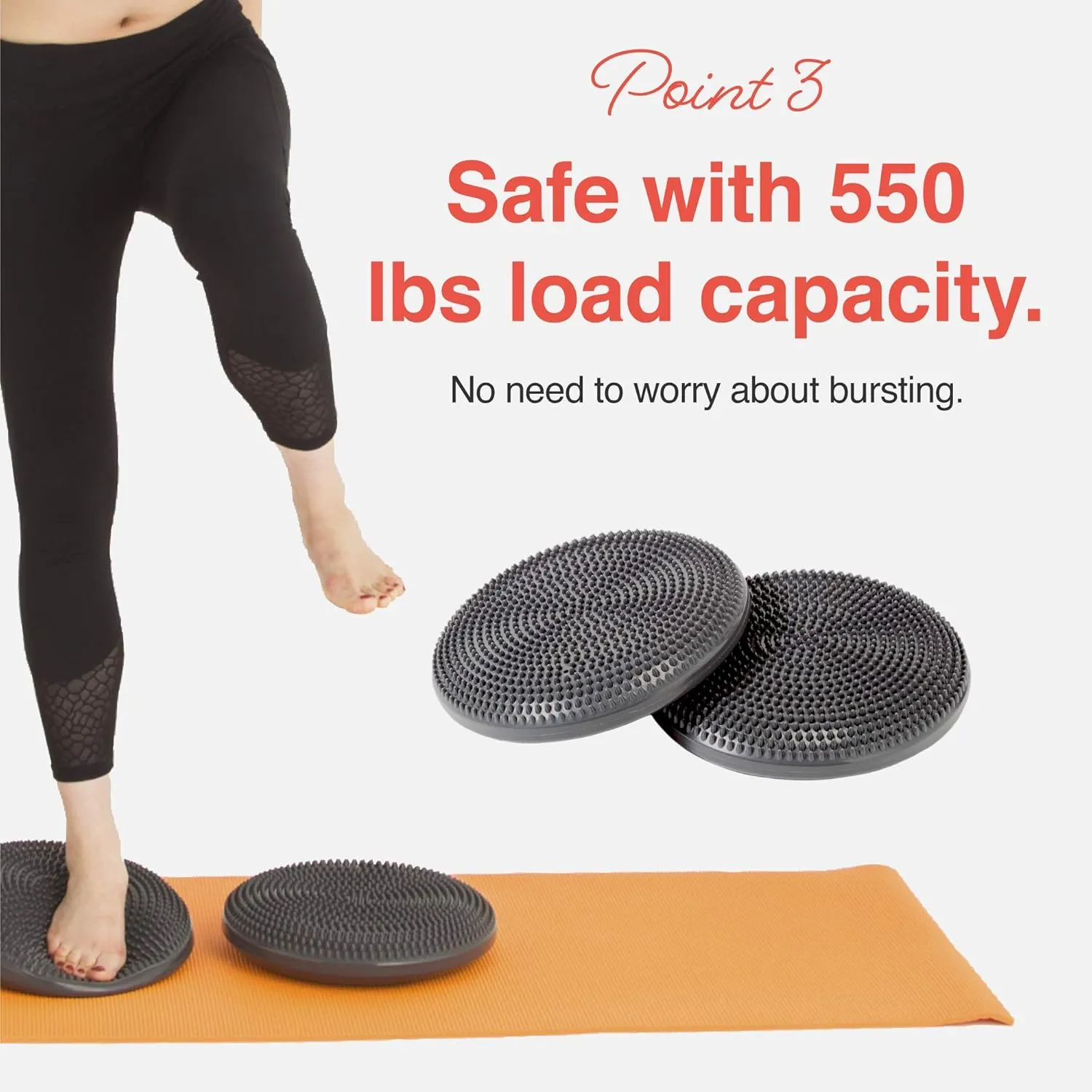 Primasole Balance Disc with Air Pump Wobble Cushion for Stability Workout 2 PCS