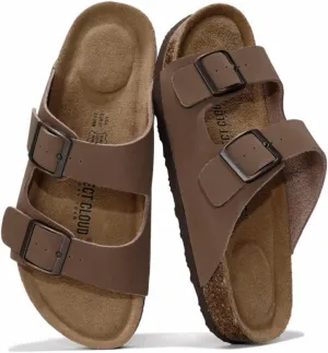 Project Cloud Genuine Leather Flat Sandals Women 2025 Beach Essentials Womens Sandals Memory Foam Vacation Essentials Slides for Women Footwear (Venita)