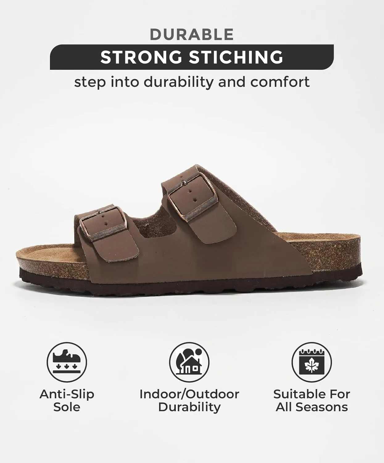 Project Cloud Genuine Leather Flat Sandals Women 2025 Beach Essentials Womens Sandals Memory Foam Vacation Essentials Slides for Women Footwear (Venita)