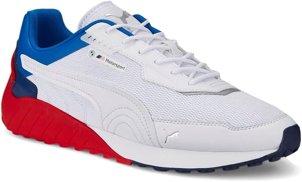 Puma Mens BMW MMS Speedfusion Lace Up Sneakers Shoes Casual - White