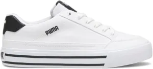 PUMA Mens Court Classic Vulc Retro Logo Lace Up Sneakers Shoes Casual - White - Size 10 M