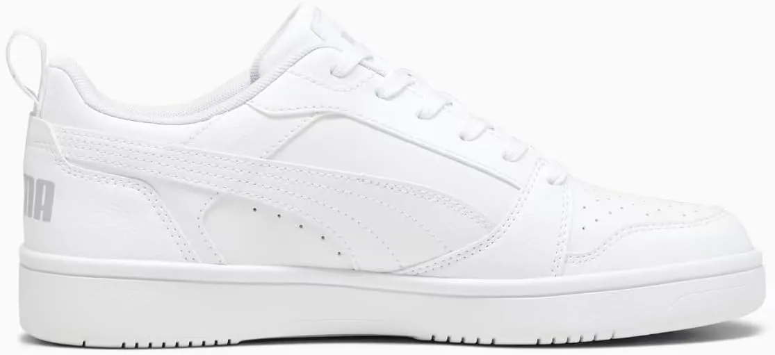 Puma Mens Rebound V6 Low Lace Up Sneakers Shoes Casual - White