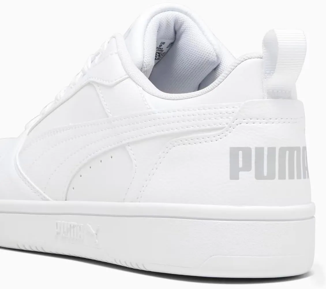 Puma Mens Rebound V6 Low Lace Up Sneakers Shoes Casual - White