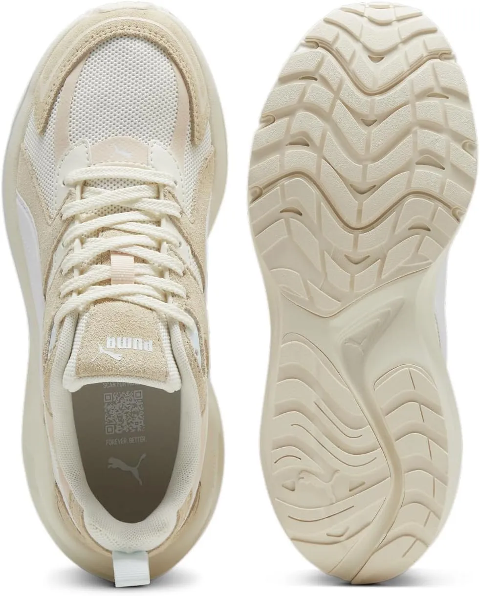 PUMA Women's Hypnotic Leather Shoes, Warm White-Sugared Almond, 8
