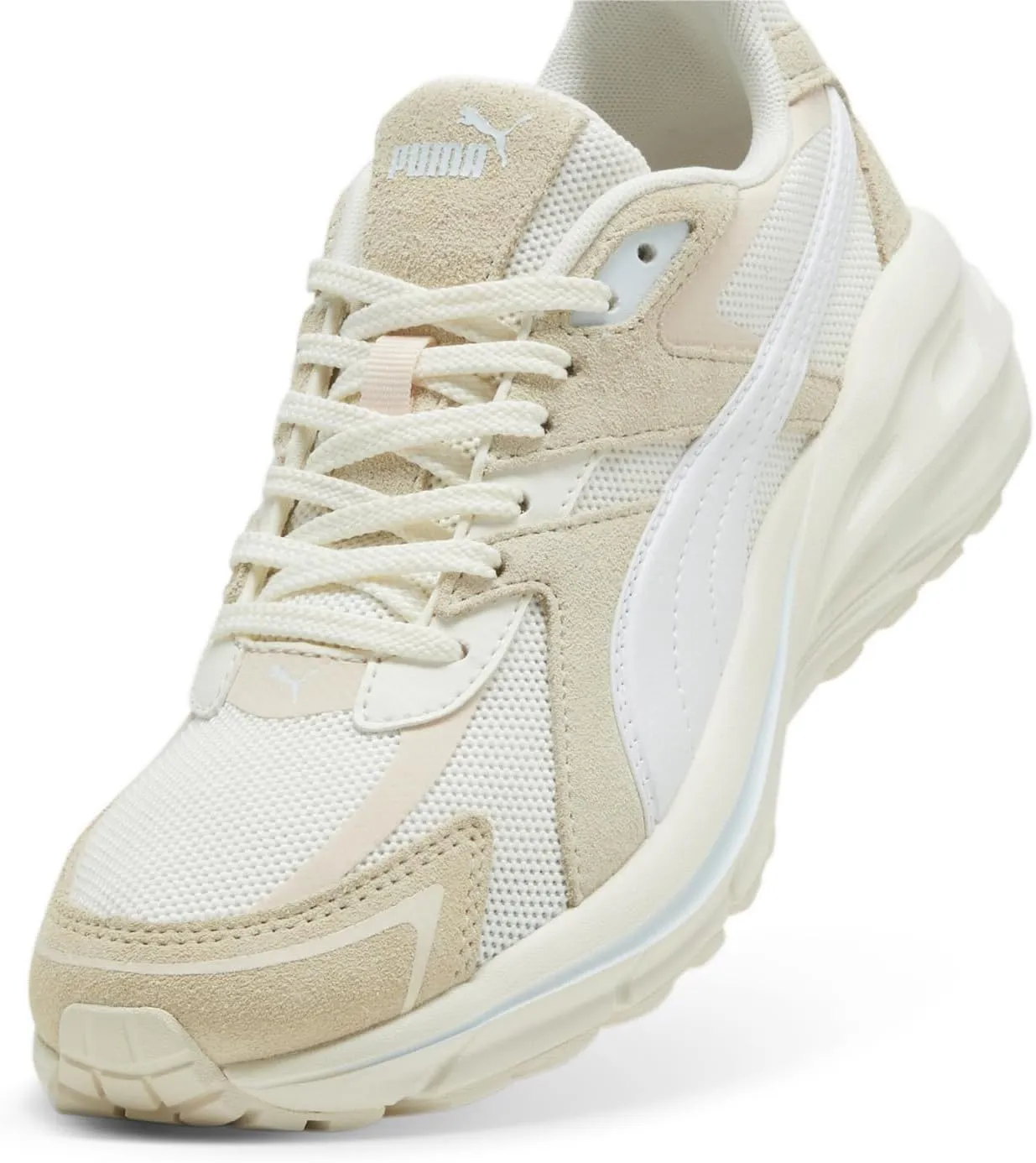 PUMA Women's Hypnotic Leather Shoes, Warm White-Sugared Almond, 8
