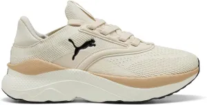 PUMA Women's Softride Mayve WN's Street Running Shoe, Alpine Snow Warm White PUMA Black, 8 Women