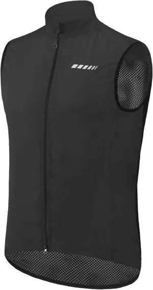qualidyne Men's Windproof Cycling Vest – Lightweight Full-Zip Sleeveless Biking Jacket with Pockets for Cycling, Running