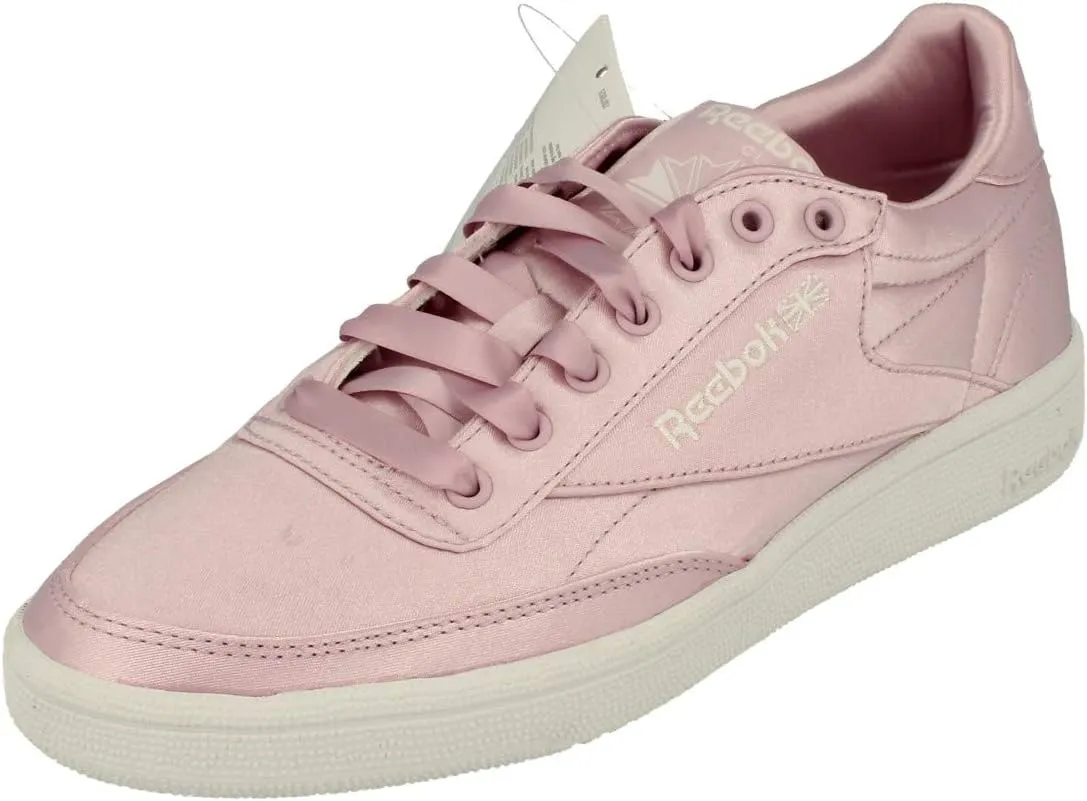 Reebok Classic Club C 85 Satin Womens Trainers Sneakers (UK 3.5 US 6 EU 36, Shell Purple White CN0564)