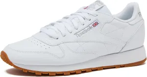 Reebok Classic Leather Sneakers for Men - Black or White Tennis Mens Shoes Size 6 to 18