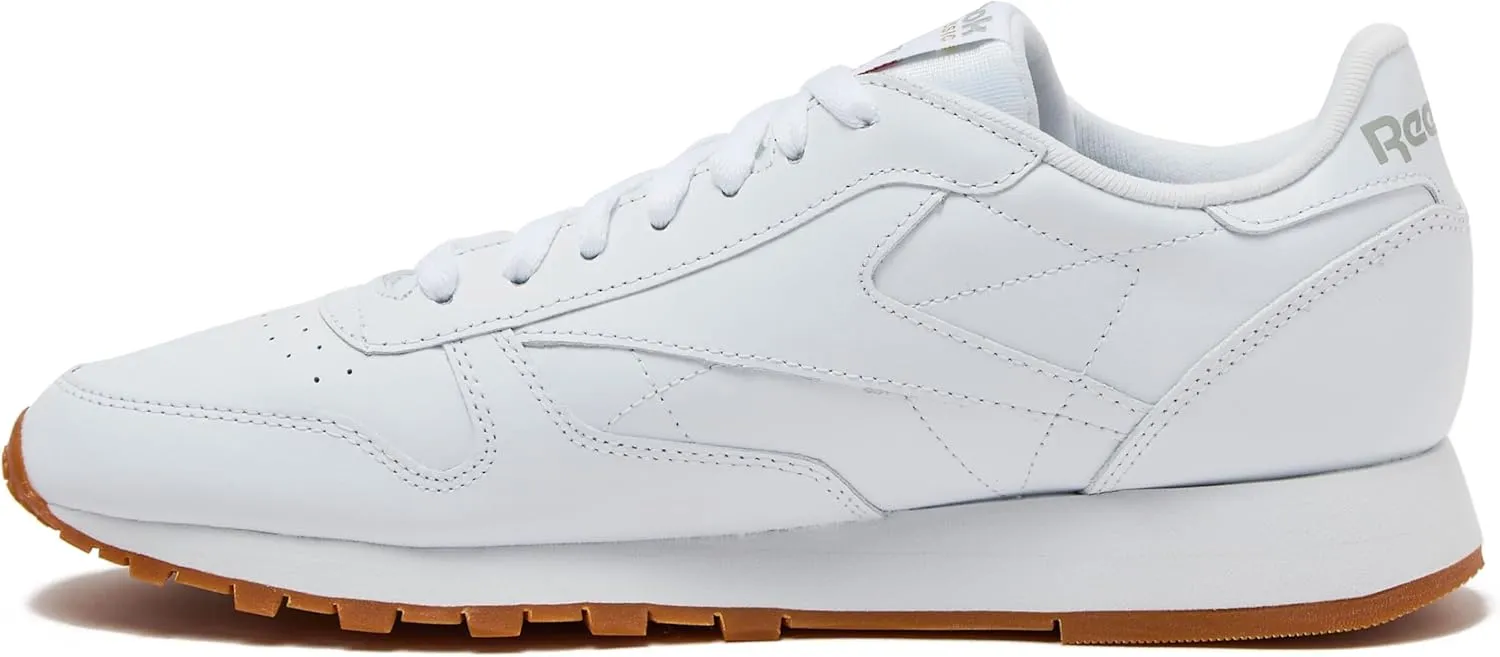 Reebok Classic Leather Sneakers for Men - Black or White Tennis Mens Shoes Size 6 to 18