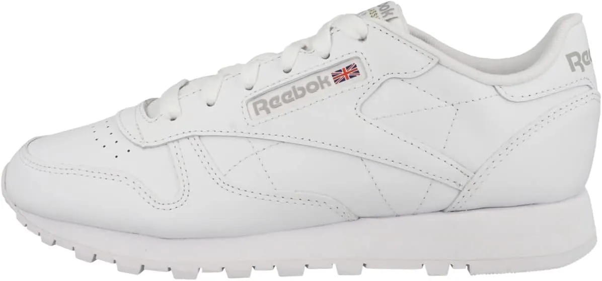 Reebok Classic Men's Classic Leather Fashion Sneakers, Ftwr White Ftwr White Pure Grey 3, 6.5