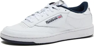 Reebok Club C 85 Tennis Shoes, Casual Fashion Sneakers for Men, Int-White/Navy, 6