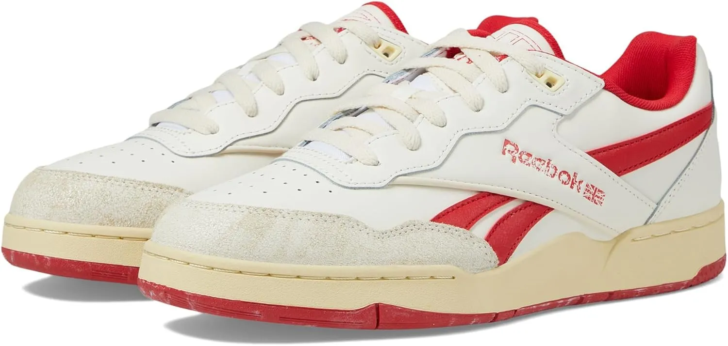 Reebok Unisex BB 4000 II Sneaker, Chalk/Weathered White/Vector Red, 12 US Men