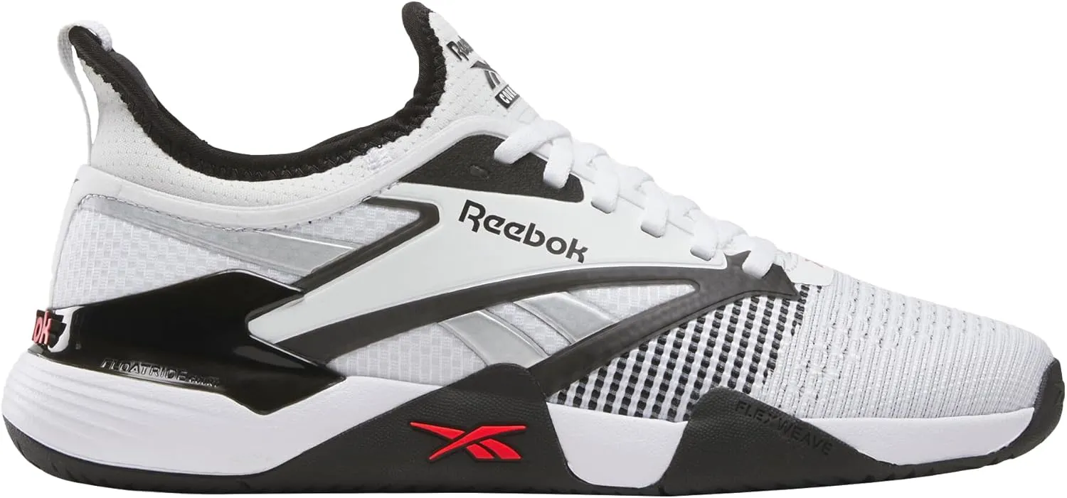 Reebok Unisex Low-Top Sneakers, Black White Energy Red, 12 US Men