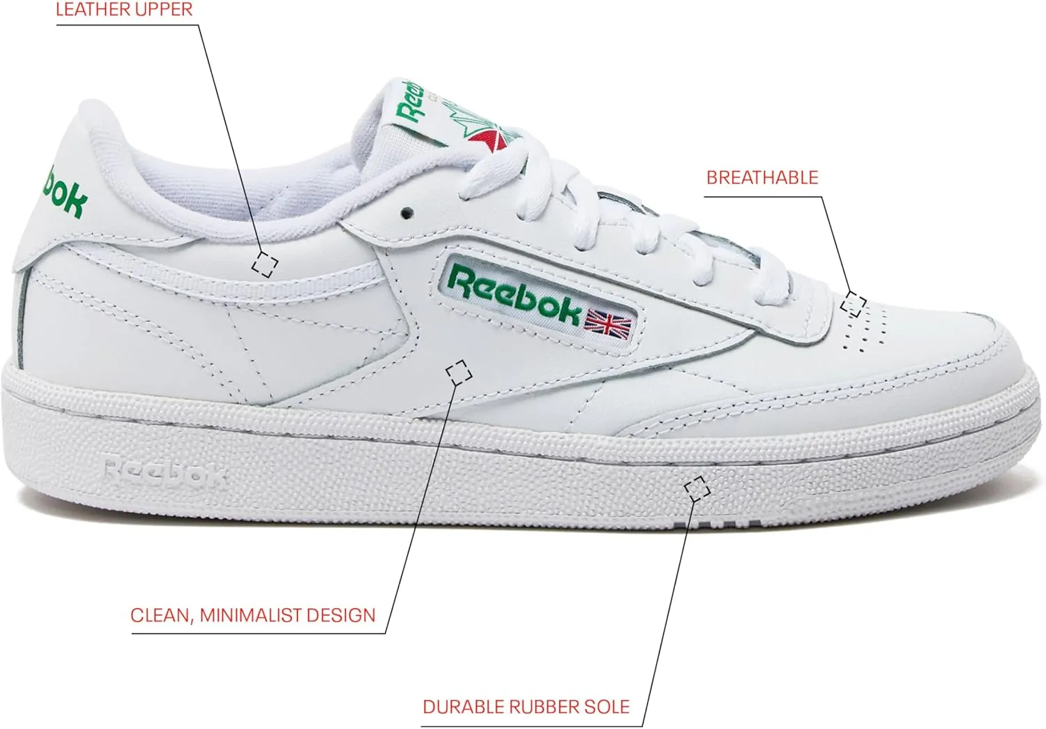 Reebok Unisex's Club C 85 Sneaker, 8.5 Men/10 Women
