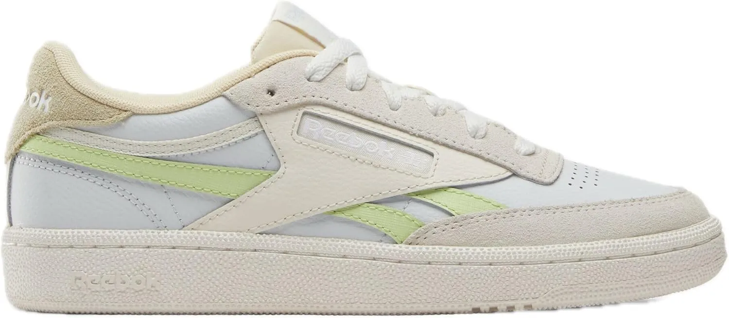 Reebok Women's Club C Revenge Sneaker, Moon/Astro Lime/Weathered White, 10.5