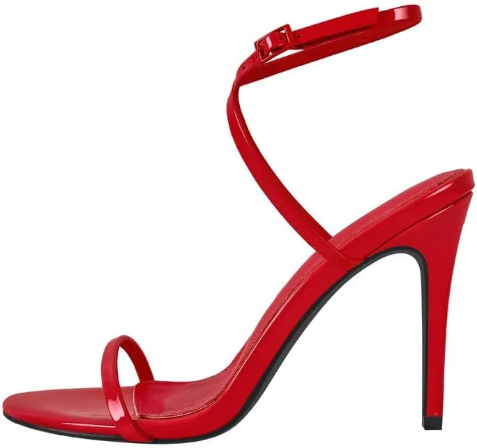 Richealnana Women's Ankle High Heeled Ankle Strap Stilletos Sandals