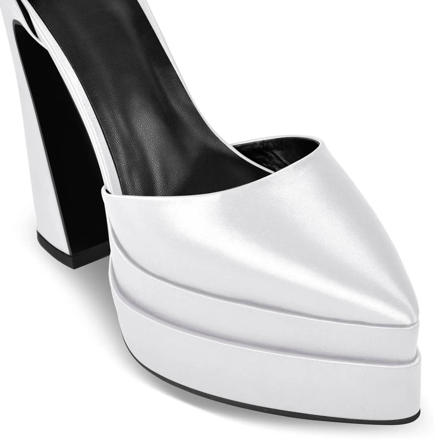 richealnini Chunky Platform Heels for Women Ankle Buckle Strap Pumps Block High Heels Sandals