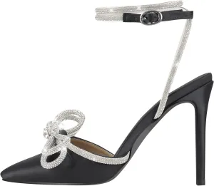 richealnini Women's Lace Up Ankle Strap Buckle Stilettos Sandals