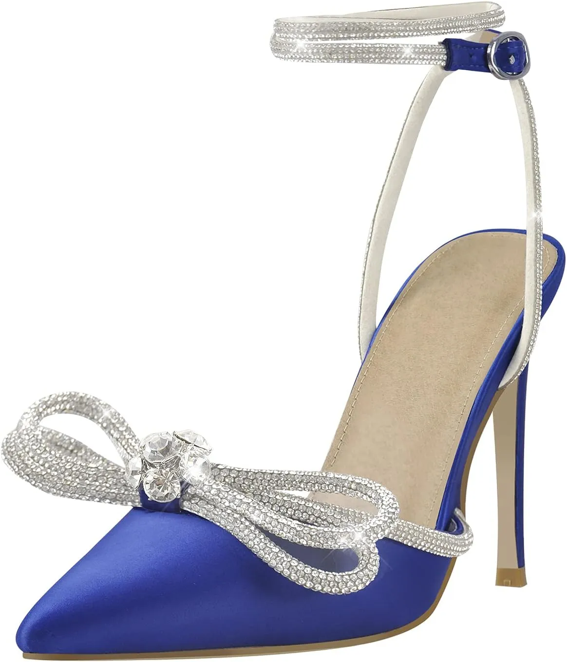 richealnini Women's Lace Up Ankle Strap Buckle Stilettos Sandals