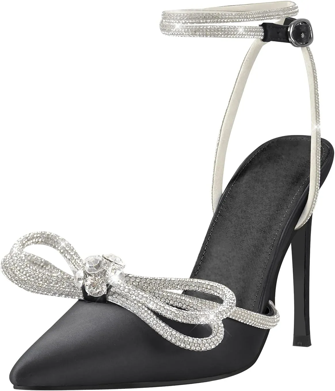 richealnini Women's Lace Up Ankle Strap Buckle Stilettos Sandals