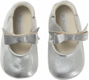 Robeez Sofia Silver First Kick Baby Shoe 6-9mo